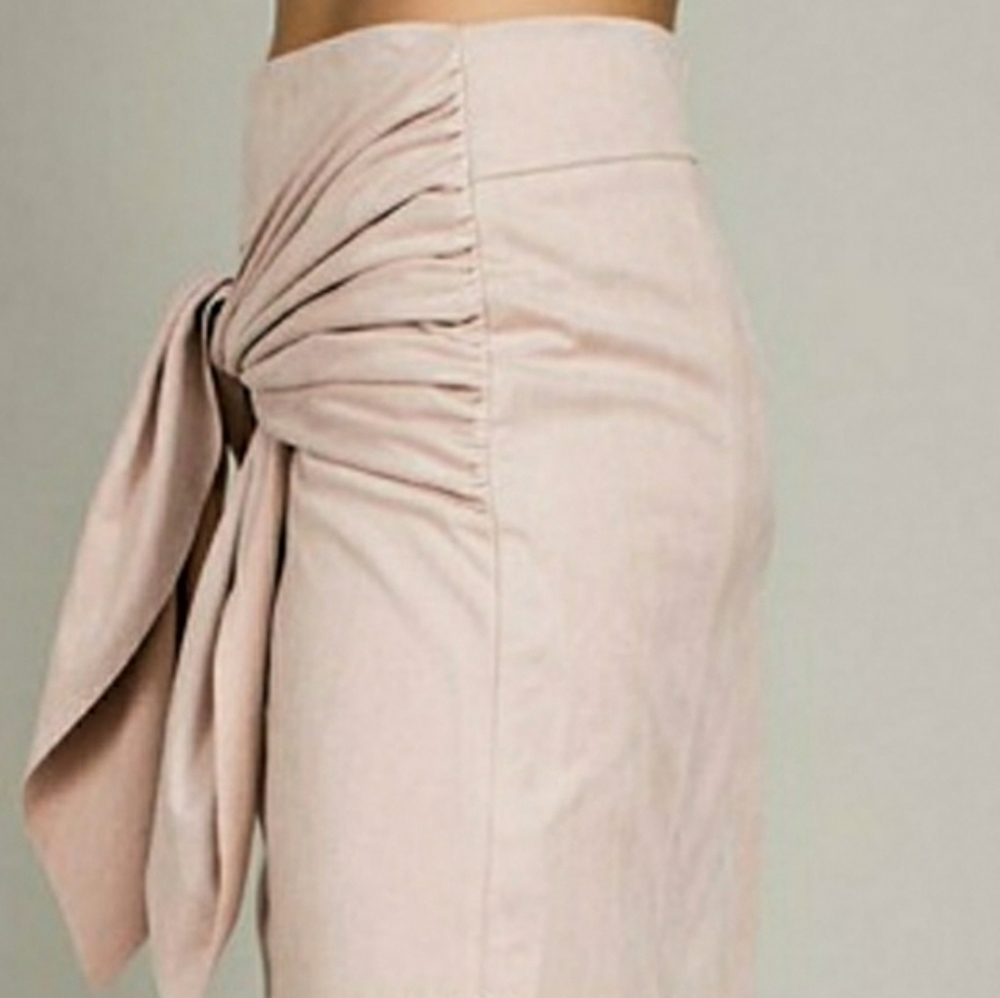 Blush Skirt with Front Tie - Picture 2 of 3